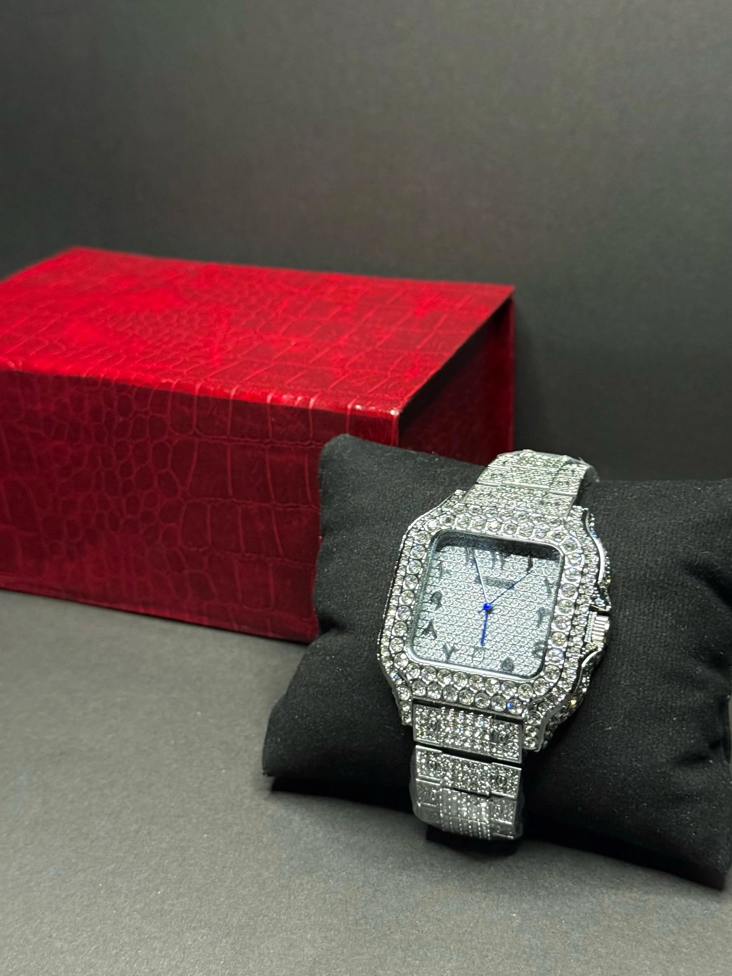 40mm Cartier Santos 100 - Full Arabic Iced Buy Luxury