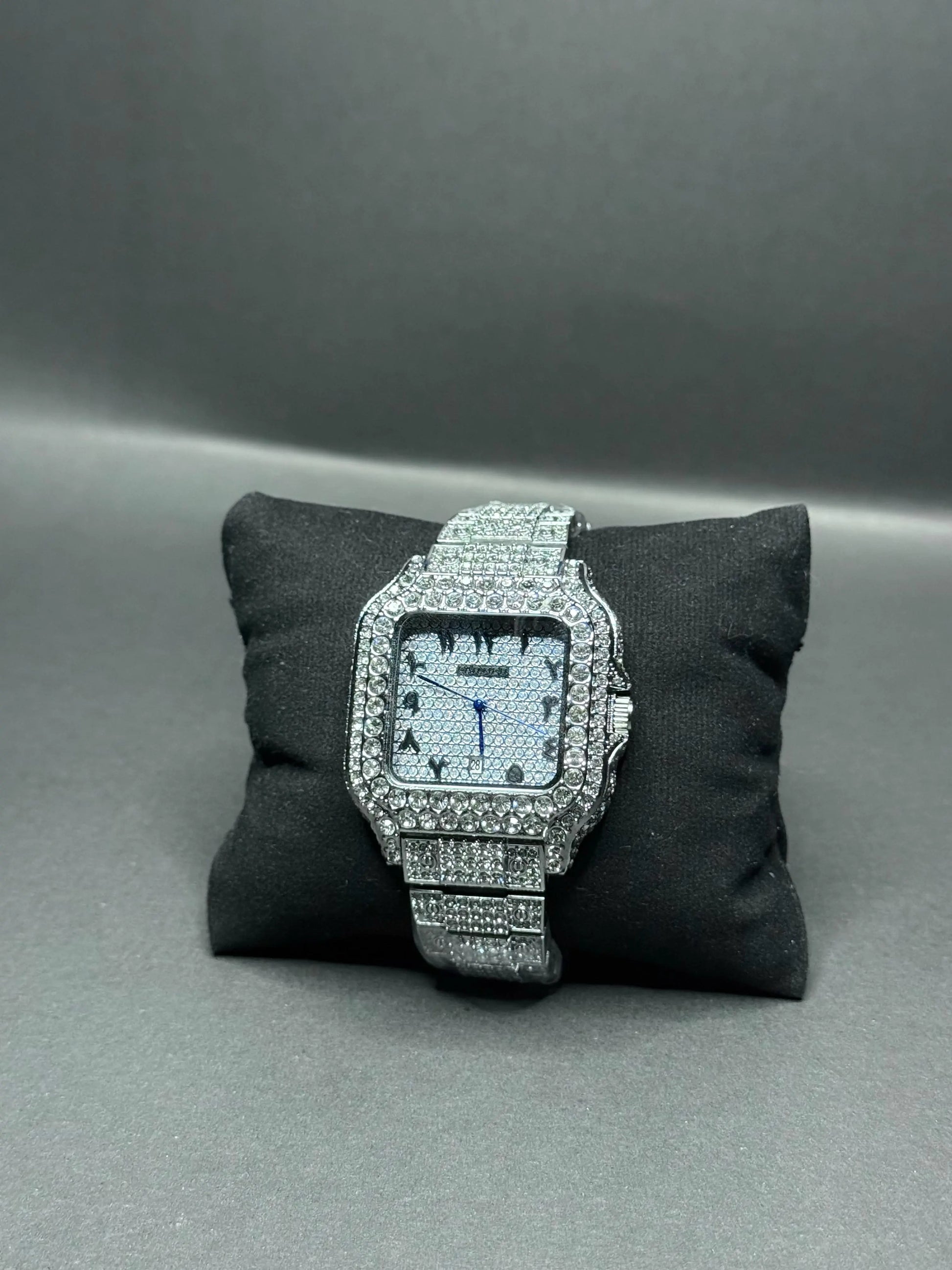 40mm Cartier Santos 100 - Full Arabic Iced Buy Luxury