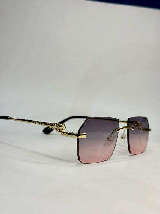 Luxury Fashion Leopard Rimless Gradient Sunglasses Buy Luxury